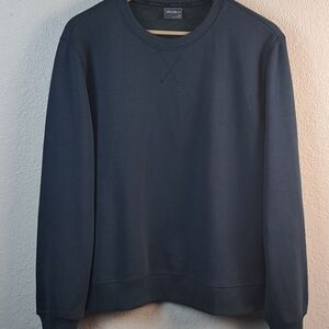 Eddie Bauer Fleece Lined Crewneck Sweatshirt Men M Green Cotton Stretch Pullover